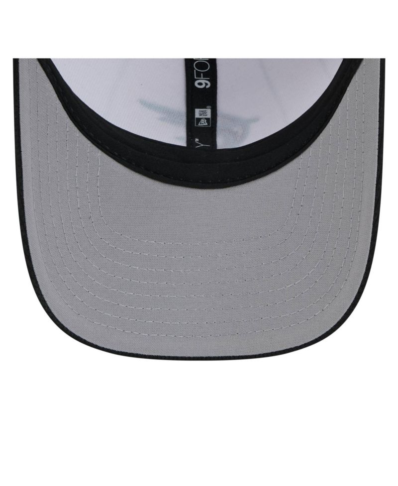Men's White/Black Miami Marlins 2025 Batting Practice 9FORTY M-Crown Adjustable Hat