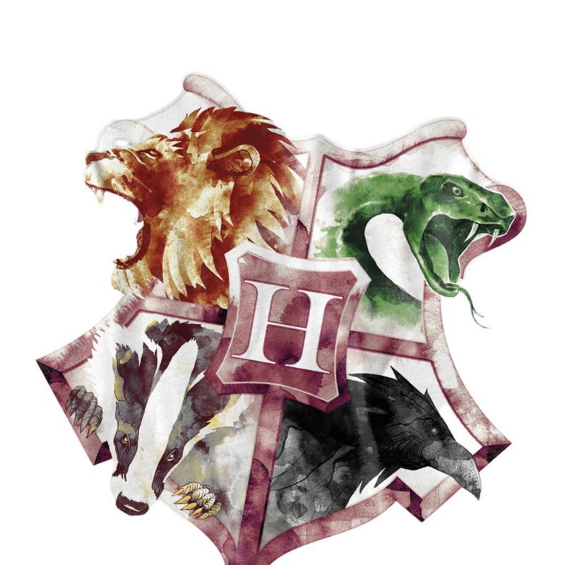 Men's Hogwarts Crest Watercolor T Shirt