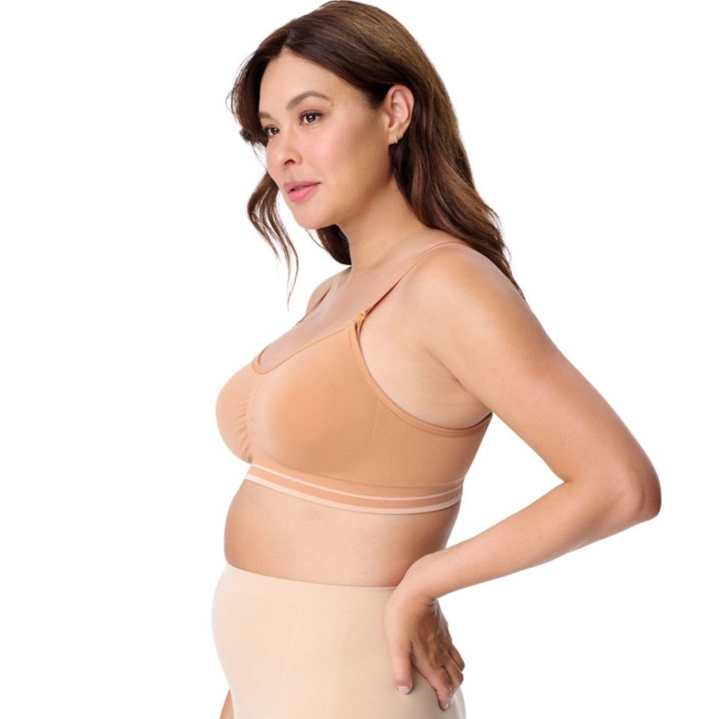 Motherhood Women's Maternity Seamless Nursing and Hands-Free Pumping Bra