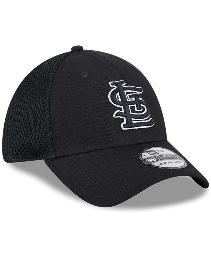 Men's St. Louis Cardinals Evergreen Black White Neo 39Thirty Flex Hat
