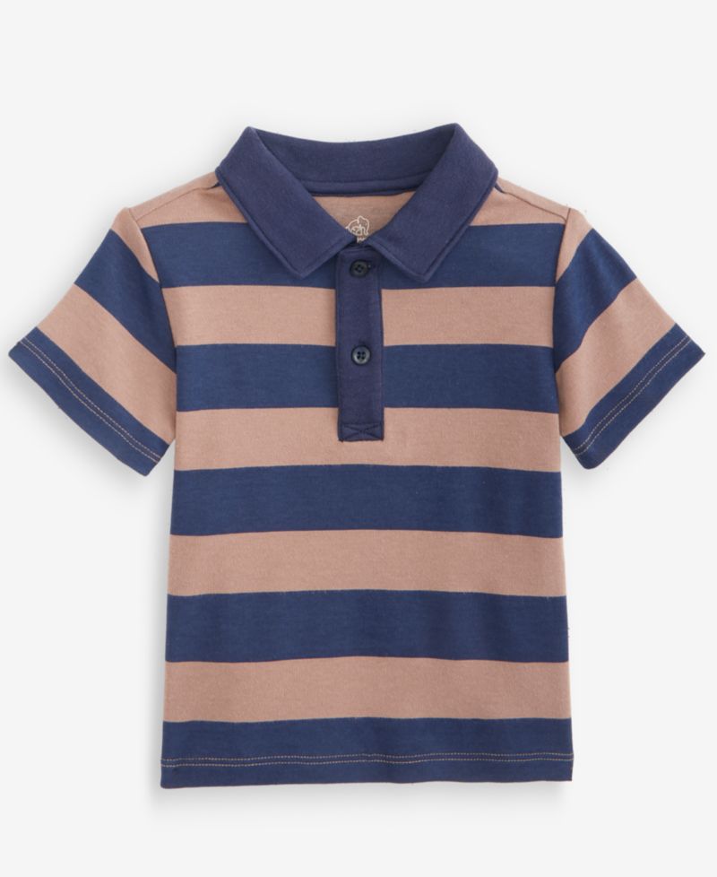 Baby Boys' 3M-24M Mix & Match Short-Sleeve Rugby-Stripe Polo T-Shirt
