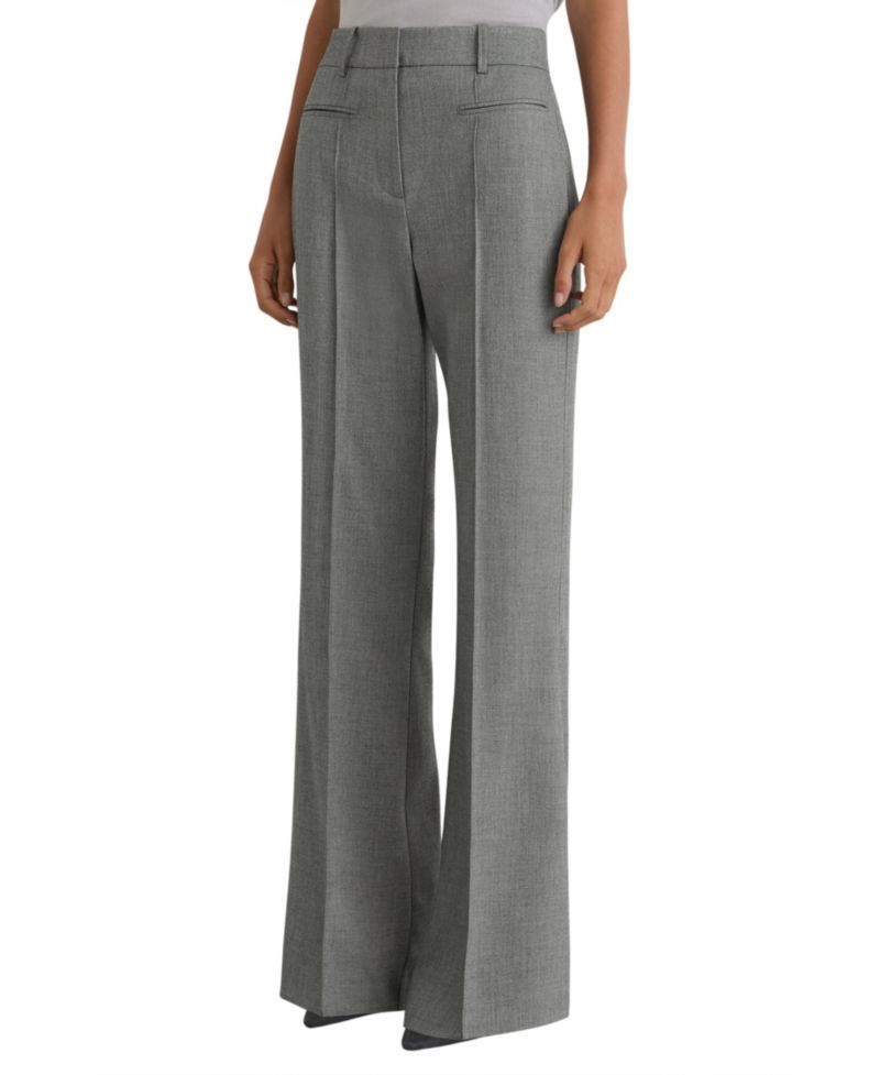 Women's Pintuck-Detail Flared Trousers