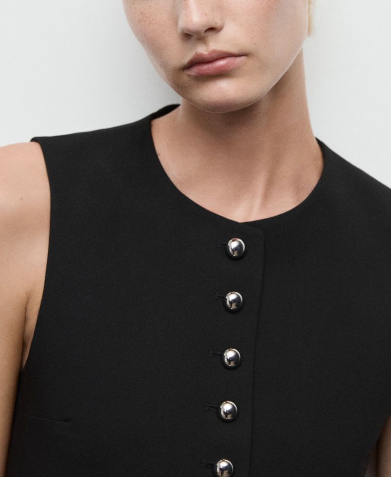 Women's Jewel Buttons Vest
