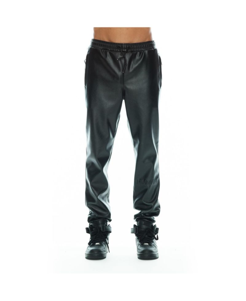 Men's Faux Leather Jogger