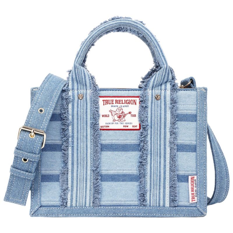 Multi-Stripe Modern Tote with Removable Crossbody Strap