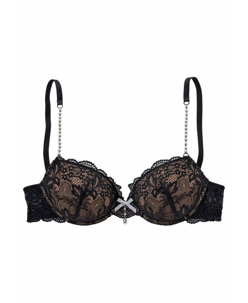 Women's Pearl Strap Push-Up Padded Push-Up Bra