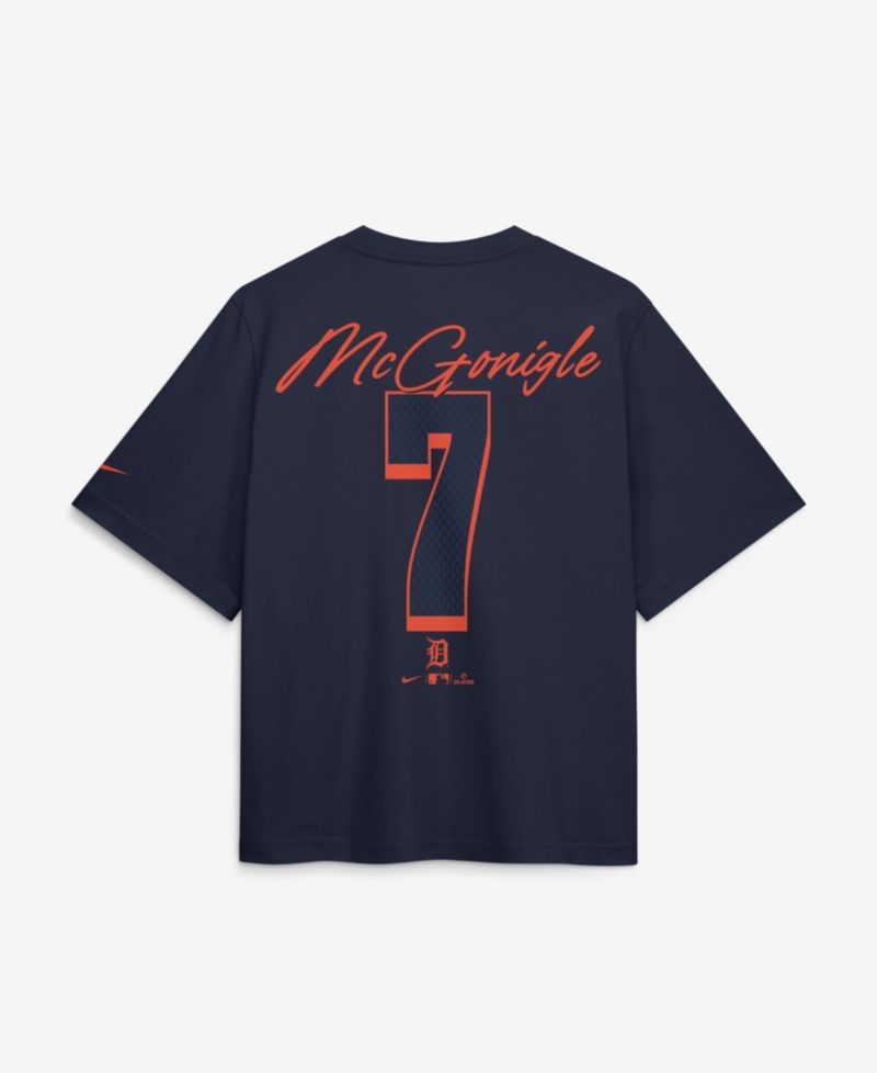 Women's Detroit Tigers Kevin McGonigle Boxy Name & Number T-Shirt