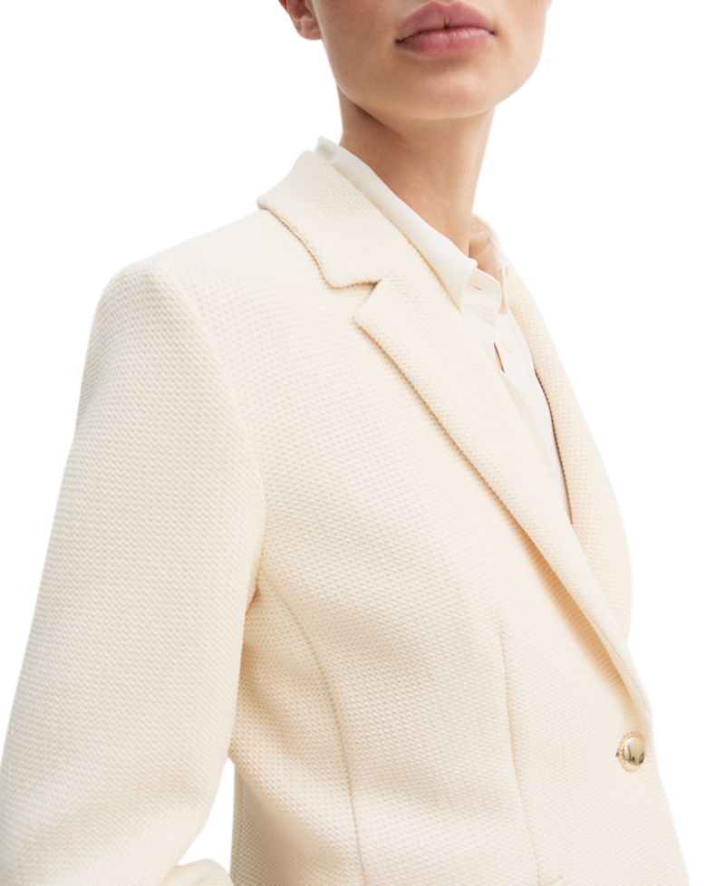 Women's Stretch Basketweave Fitted Blazer