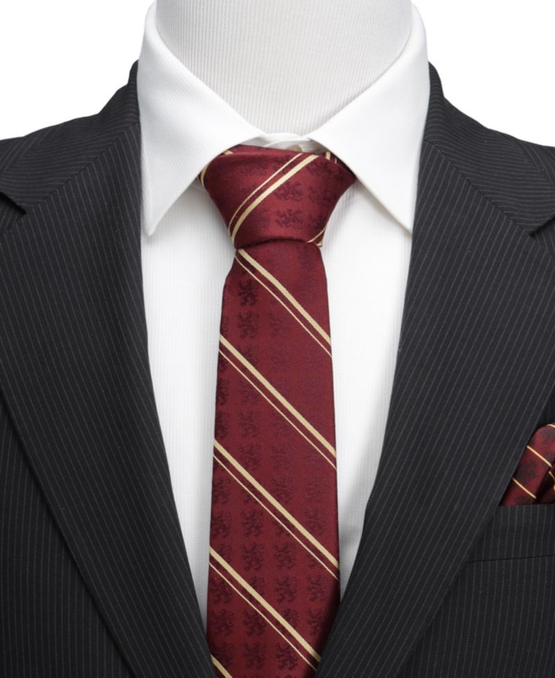 Men's Gryffindor Striped Silk Tie