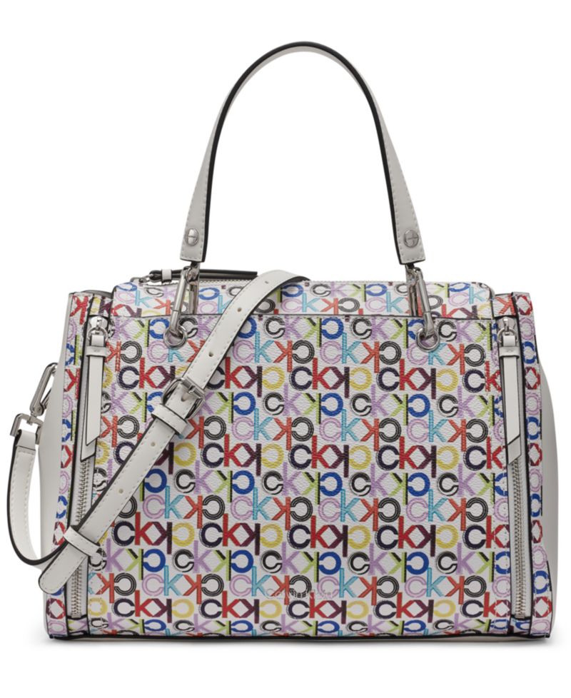 Garnet Signature Triple Compartment Top Zipper Satchel