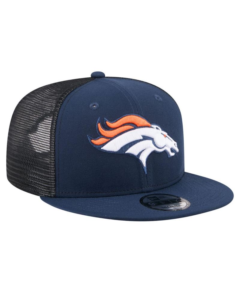 Men's Navy Denver Broncos Core Team 9FIFTY Trucker Snapback Hat