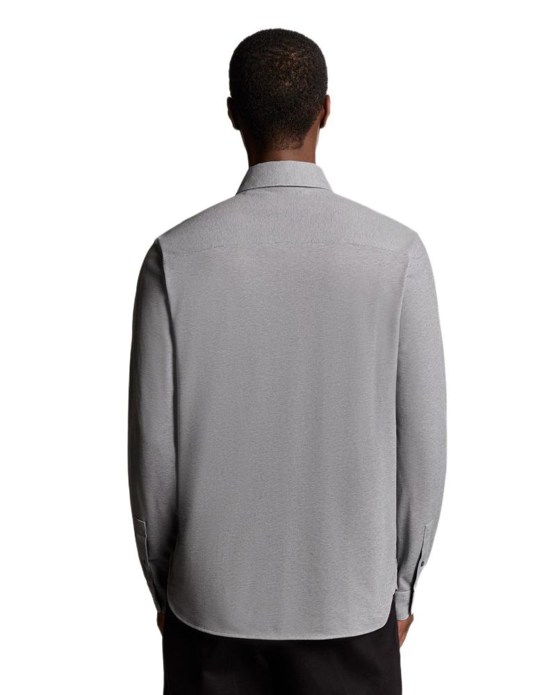 Men's Jacquard Stripe Long Sleeve Shirt
