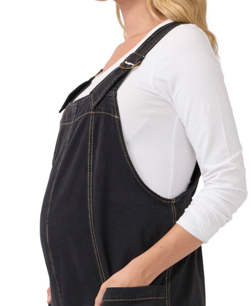 Maternity Ankle Tapered Leg Denim Overall