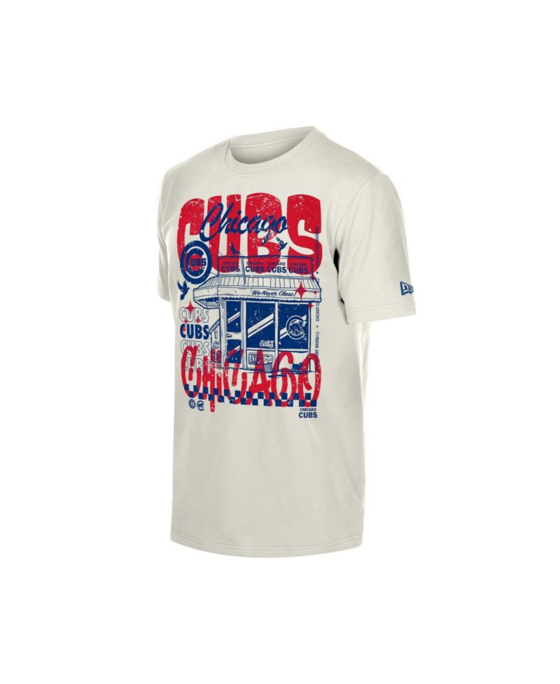 Men's Cream Chicago Cubs Injection Lifestyle Foodie Fashion T-Shirt