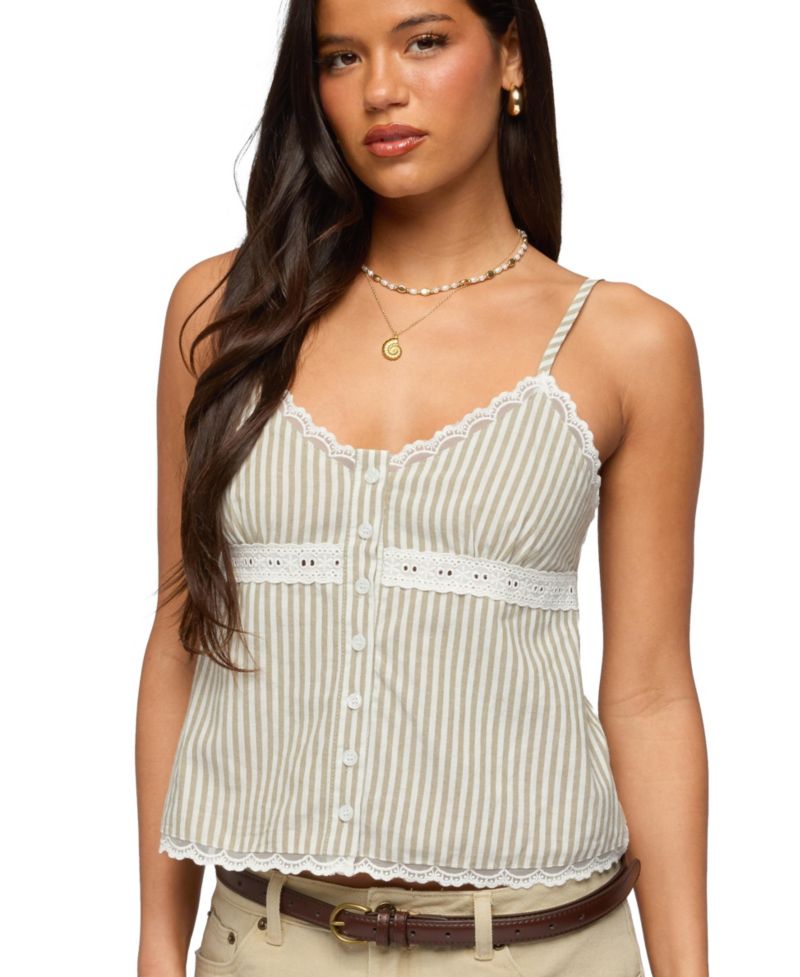 Women's Elodie Lacey Striped Tank Top