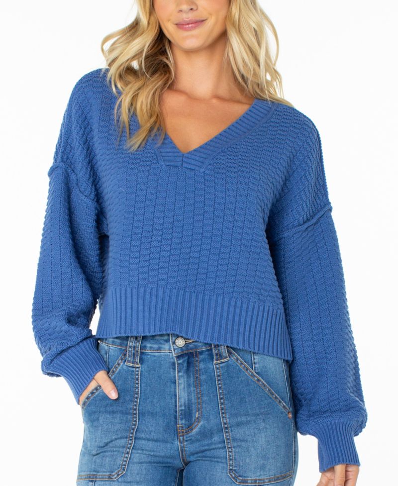 Women's Study Hall V-Neck Cropped Sweater
