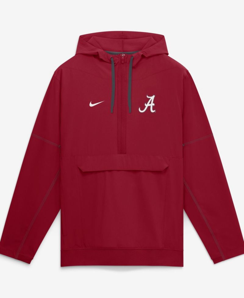 Men's Crimson Alabama Crimson Tide 2026 Sideline Anorak Half-Zip Hoodie