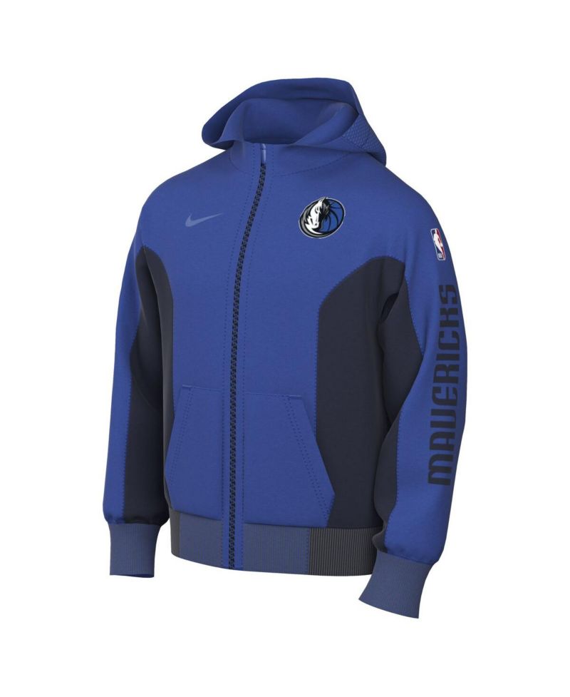Men's Blue Dallas Mavericks 2023/24 Authentic Showtime Full-Zip Hoodie