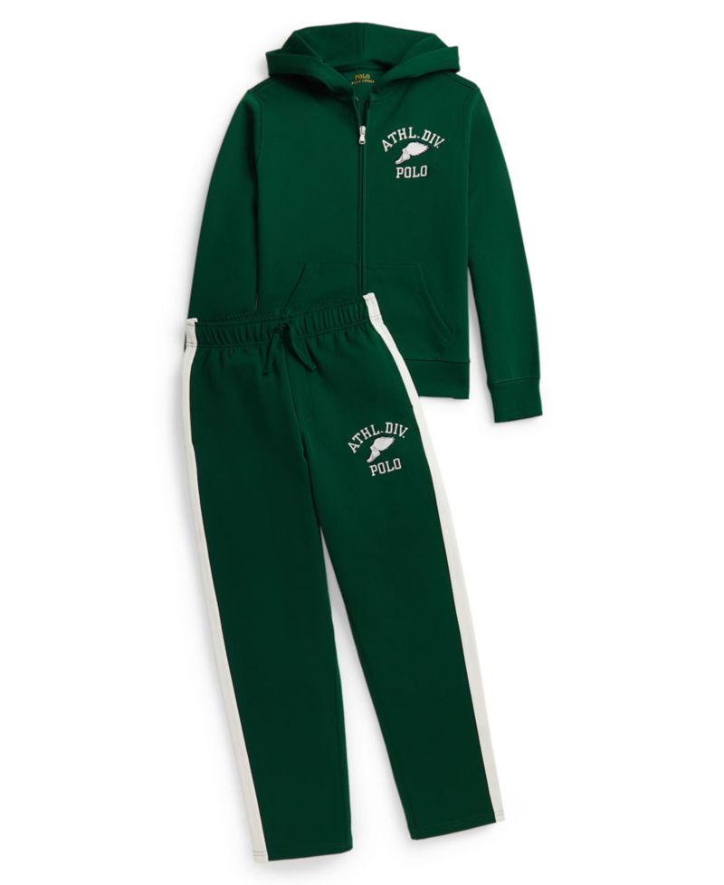 Boys' 8-20 Logo Double-Knit Full-Zip Hoodie