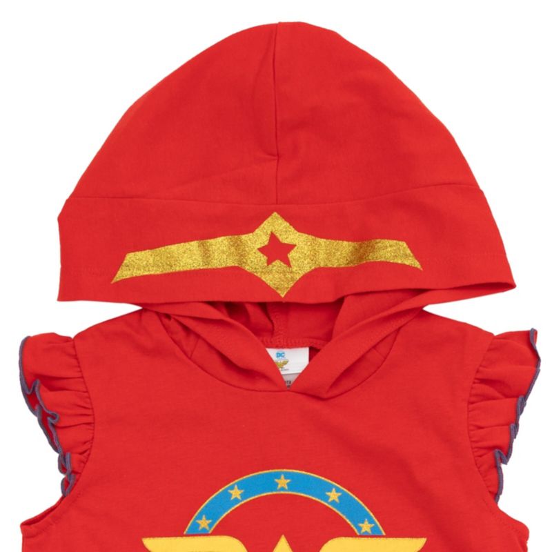 Toddler Girls Wonder Woman Tank Top and Active Retro Dolphin French Terry Shorts to