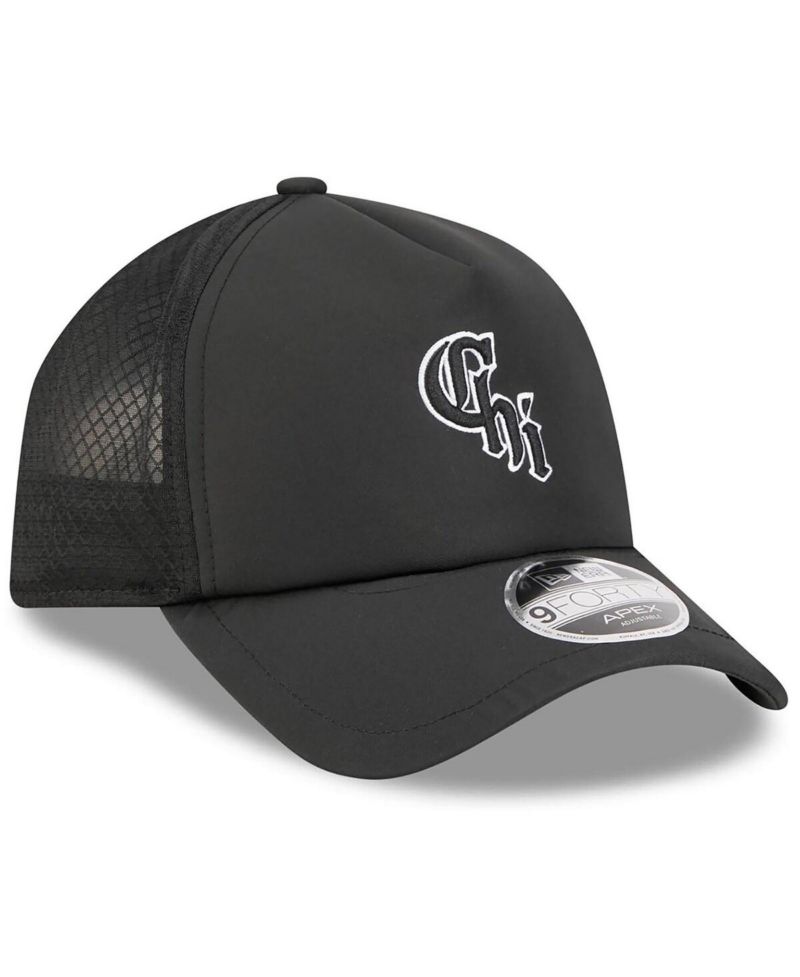 Men's Black Chicago White Sox 2026 Batting Practice Alternate Apex 9FORTY Adjustable Hat