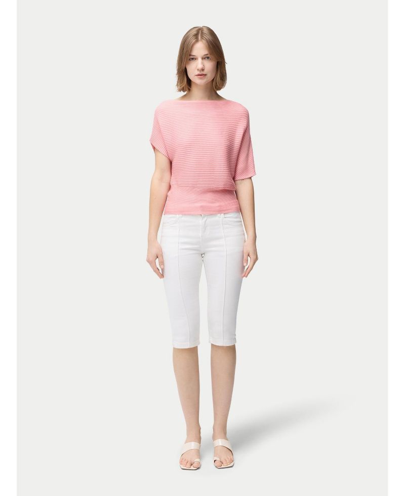 Women's Short Dolman Sleeve Cashmere Sweater