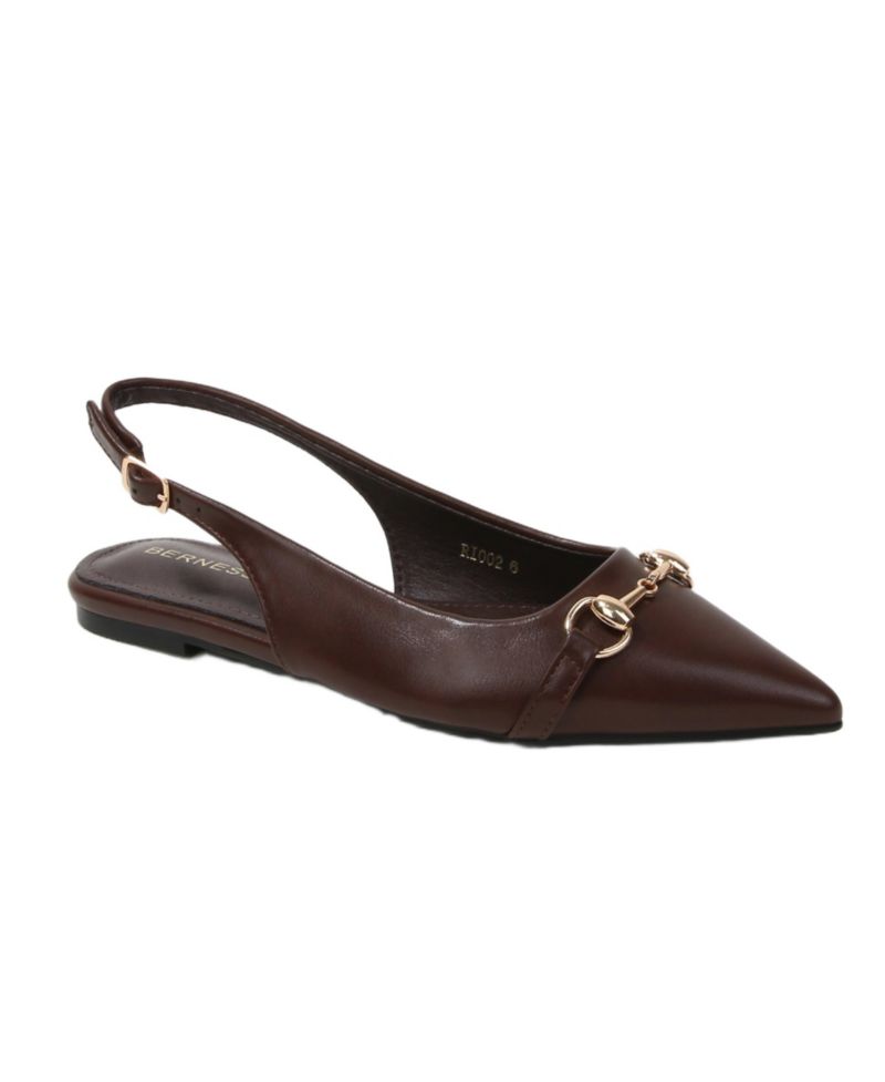 Women's Rio02 Slingback Flats with Gold-Tone Bit