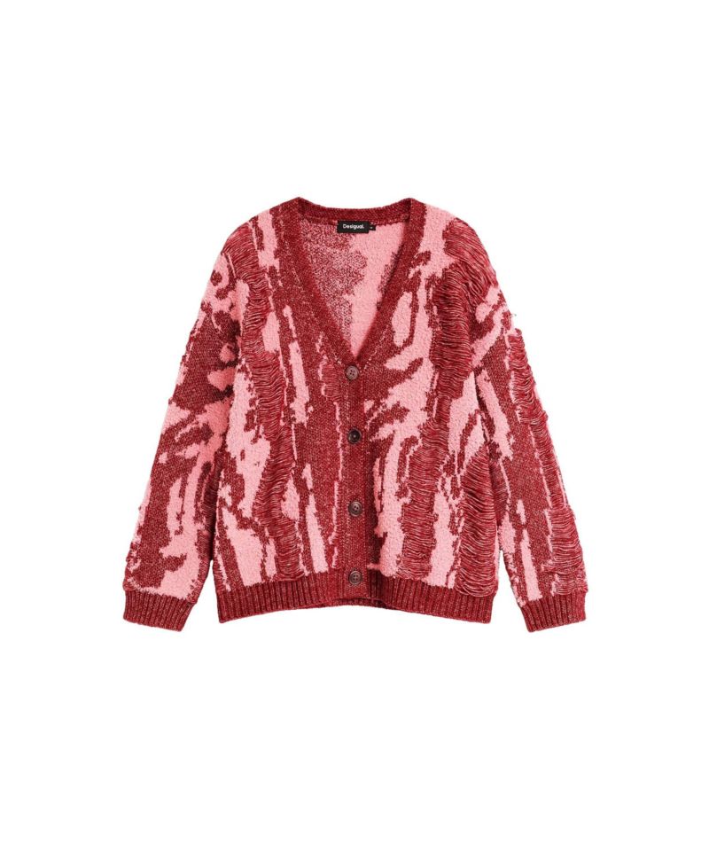 Women's Chunky-Knit Long-Sleeve Cardigan