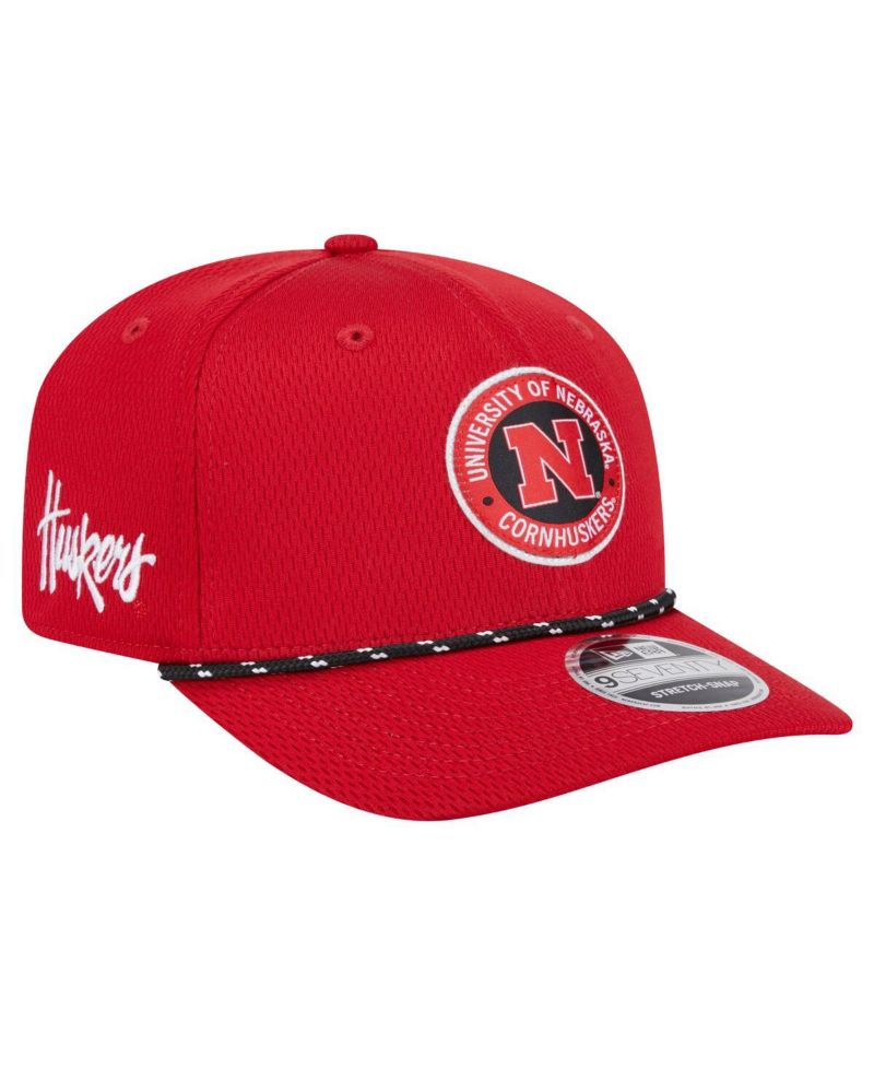 Men's Scarlet Nebraska Huskers COOLERA 9SEVENTY Rope Stretch-Snap Hat
