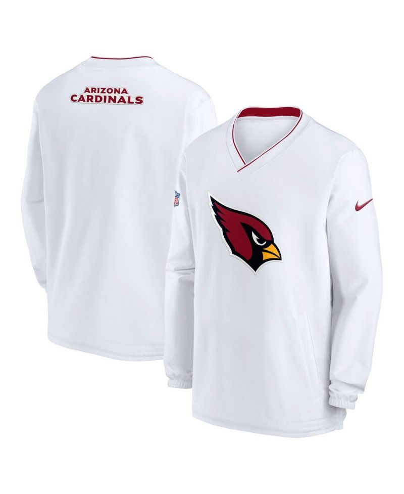 Men's White Arizona Cardinals 2023/24 Sideline Repel V-Neck Long Sleeve Pullover Windshirt