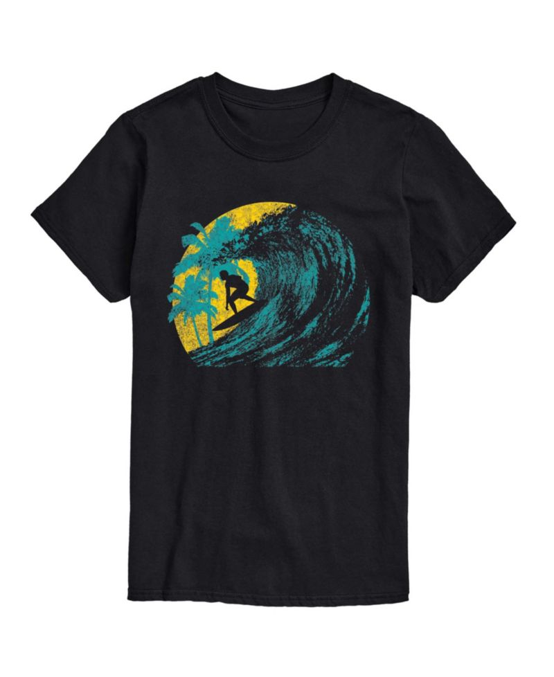 Men's Retro Surfer Palm Tree Graphic T-Shirt