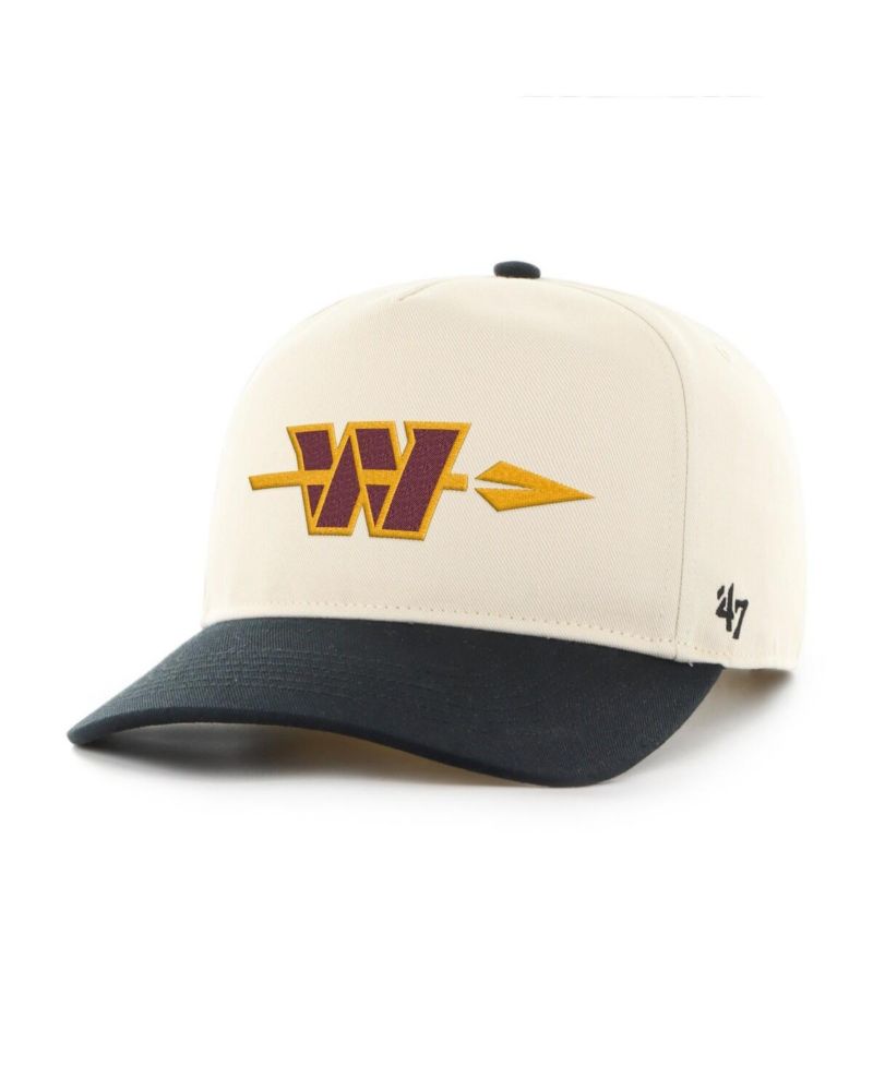 Мужская натуральная/черная шляпа с регулируемой посадкой Washington Commanders