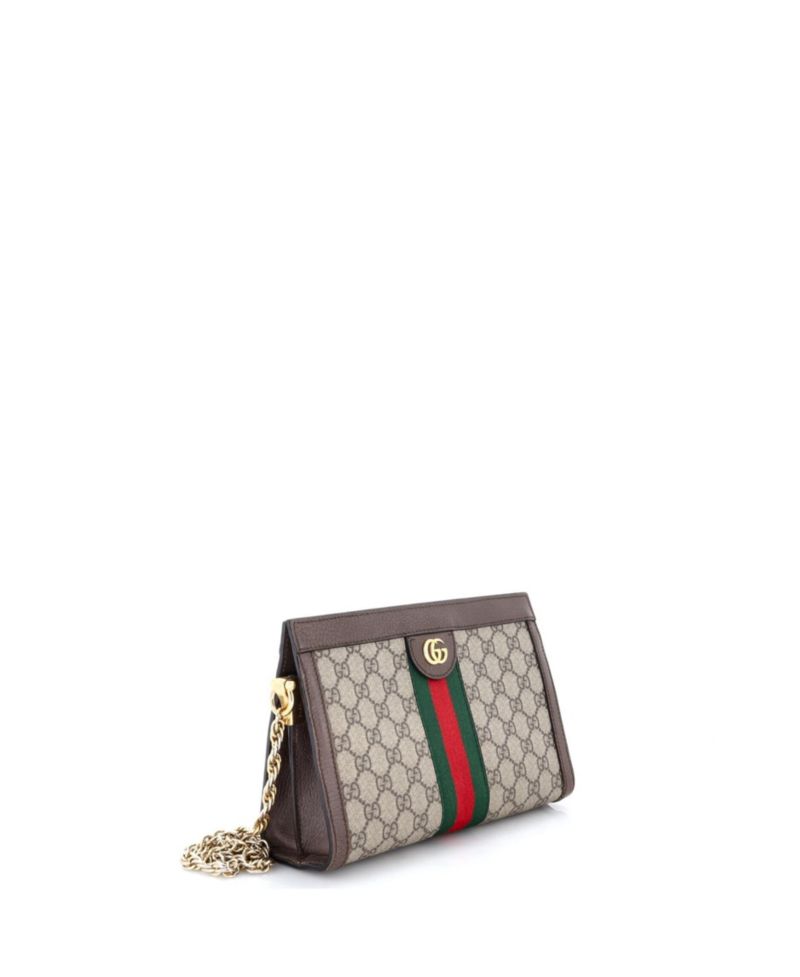 Small Ophidia Chain Shoulder Bag GG Coated Canvas