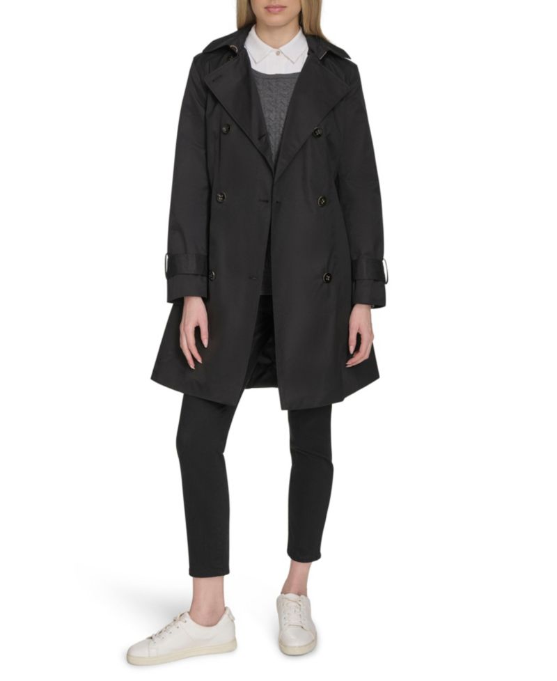 Women's 36 1/2" D/B Trench Coat With Removable Hood