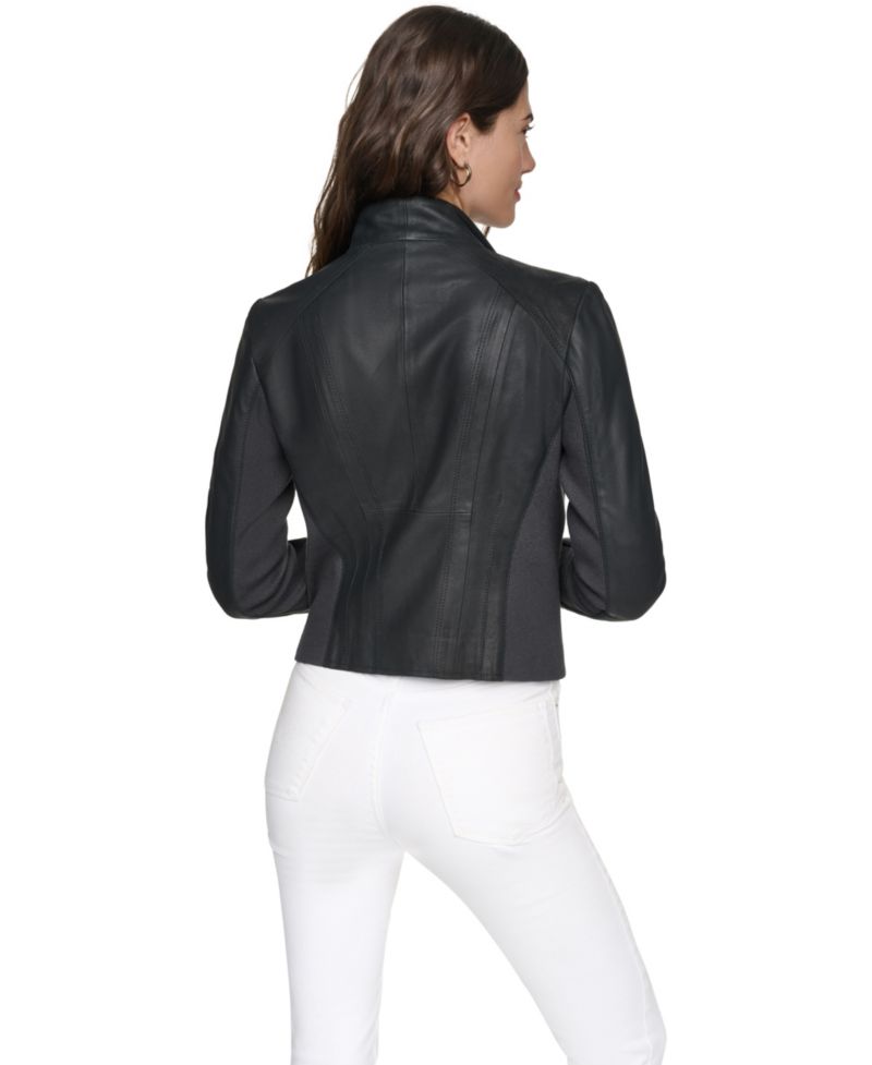 Women's Felix Fitted Leather Moto Jacket