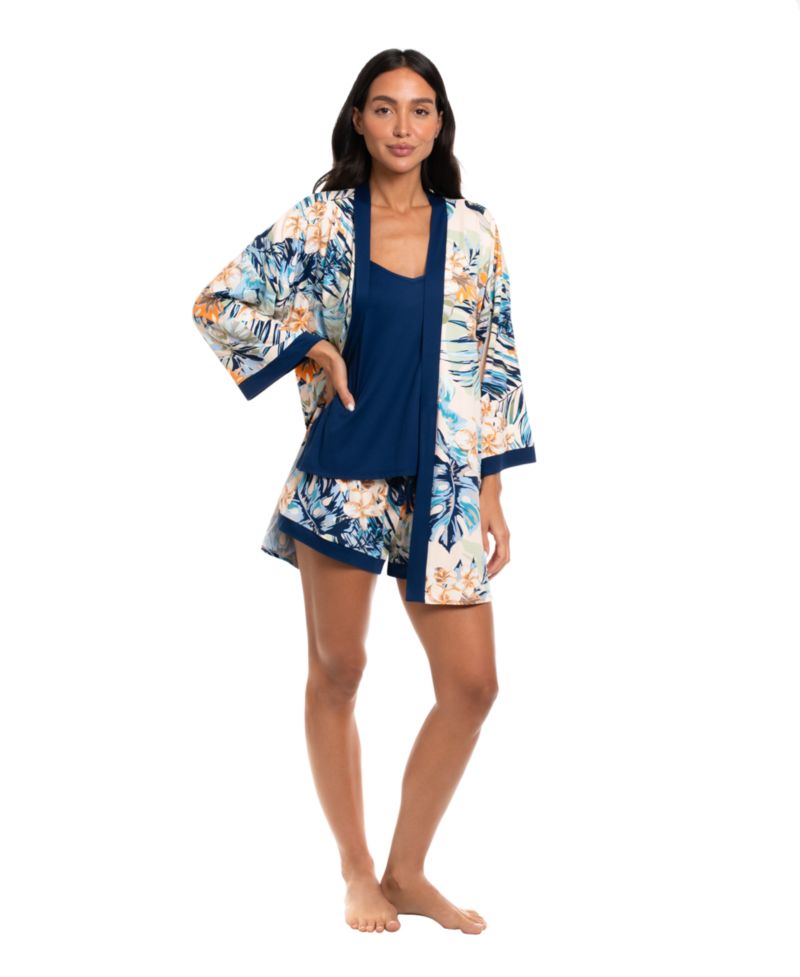 Women's Printed Wrapper, Camisole and Shorts, 3-Piece Set