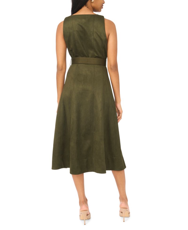 Women's A-Line V-Neck Midi Dress