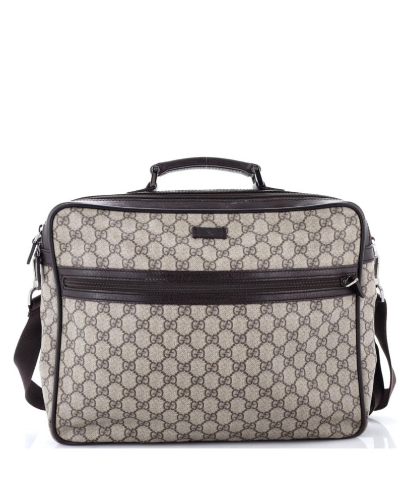 Large Front Zip Camera Bag GG Coated Canvas