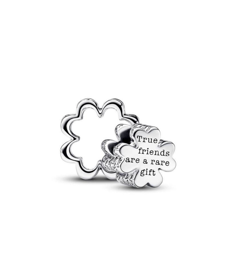 Crystals Splitable Four Leaf Clover Charm