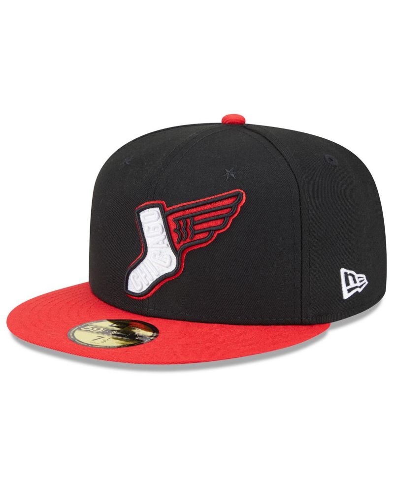 Men's Black/Red Chicago White Sox 2025 City Connect Alternate 59FIFTY Fitted Hat