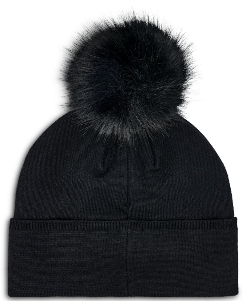 Fuzzy Bows Beanie Hat