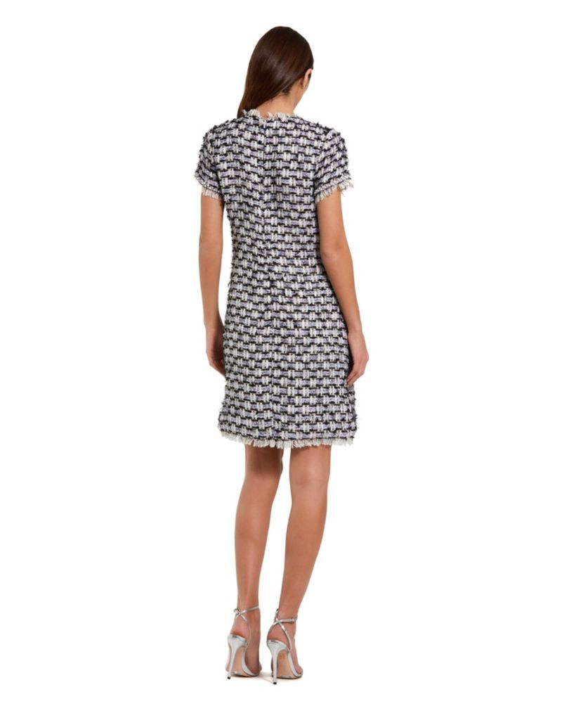 Women's Cap Sleeve Floral Button Detail Shift Dress