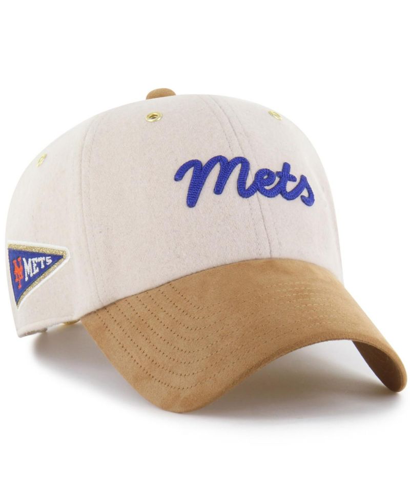 Men's x Natural/Tan New York Mets Script Charm Clean Up Adjustable Hat