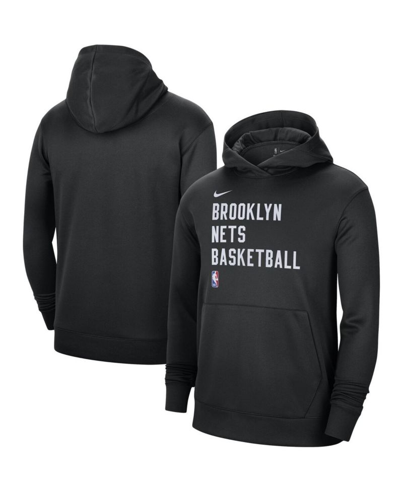 Men's and Women's Black Brooklyn Nets 2023/24 Performance Spotlight On-Court Practice Pullover Hoodie