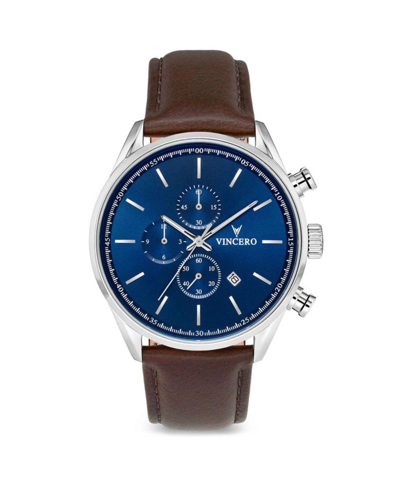 Men's The Chrono S2 316L Stainless Steel Watch with Italian Leather Strap