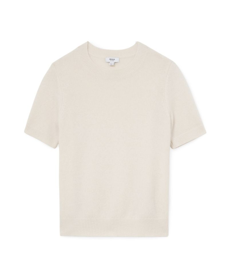 Women's Stevie Crewneck Short-Sleeve Cashmere T-Shirt