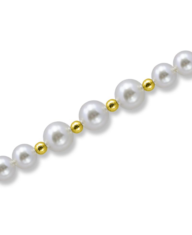 White Shell Pearl Stretch Bracelet