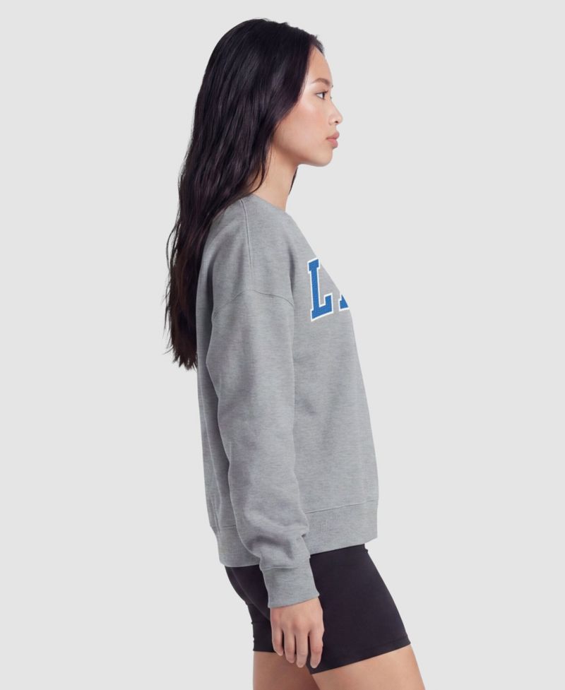 Detroit Lions Women's Contrast Lined Sweatshirt - Heather Gray