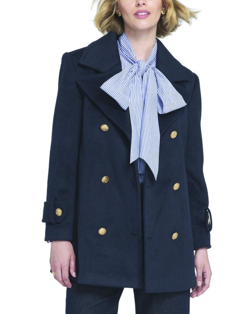 Women's Melton Peacoat Coat