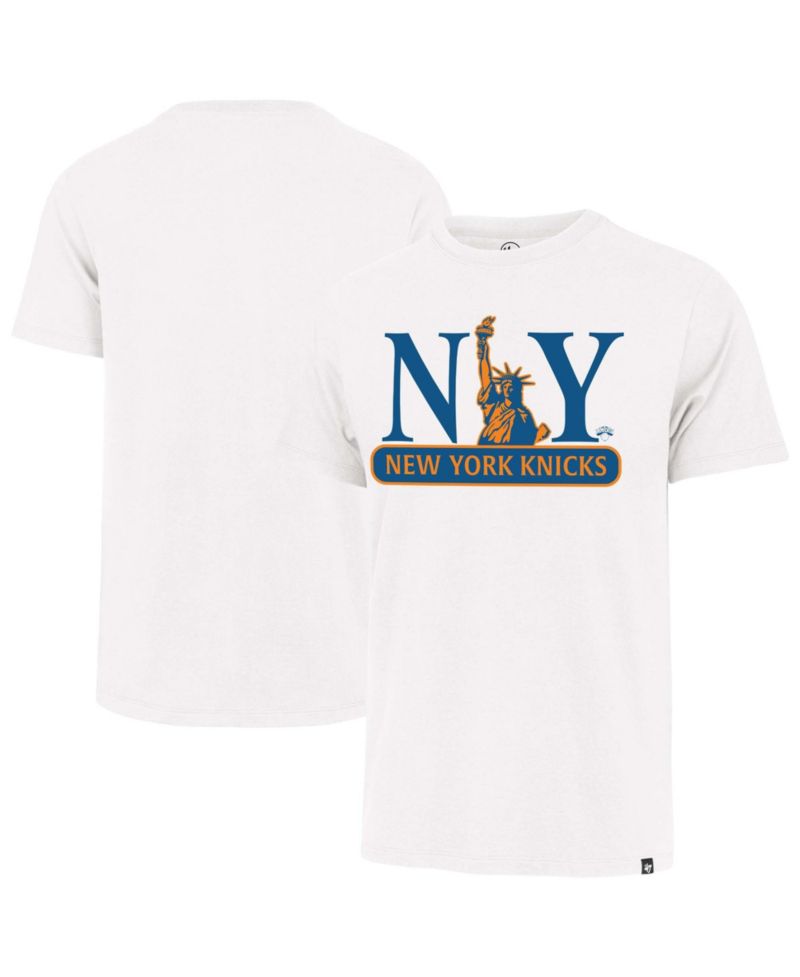 Men's '47 White New York Knicks Statue Of Liberty Franklin T-Shirt